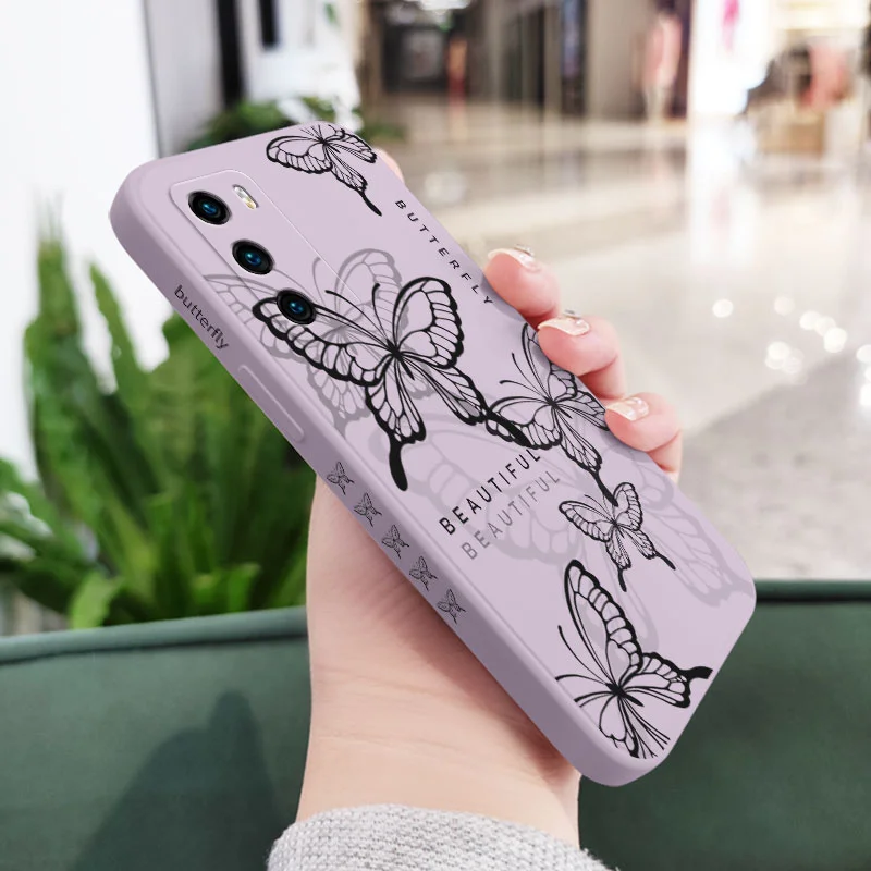 Phantom Butterfly Liquid Silicone Phone Case - Elegant & Durable Design