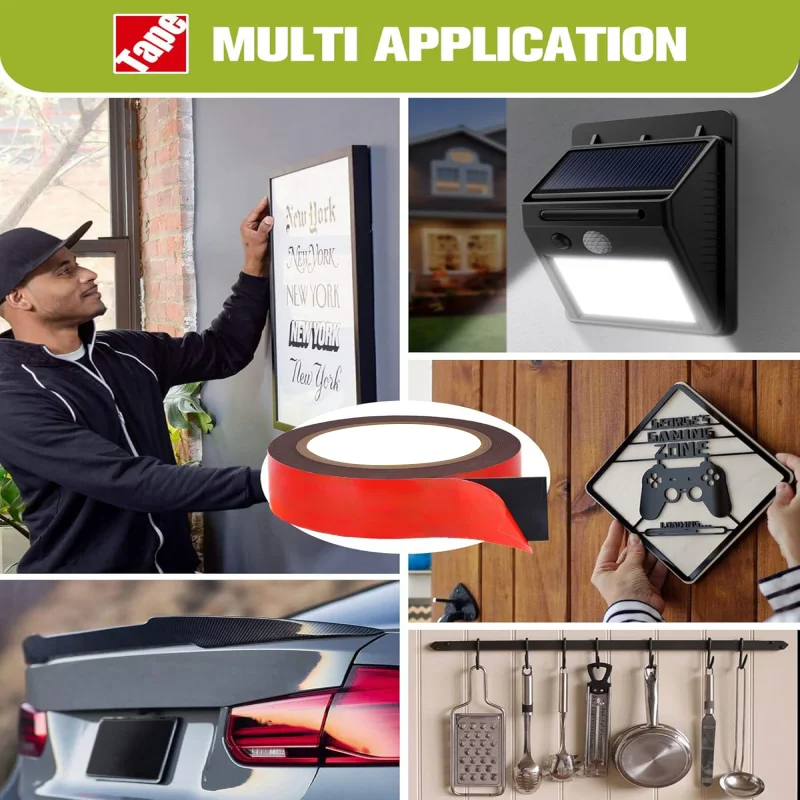 양면 폼 스펀지 테이프, 초강력 폼 테이프 설치 고무 패드 카트용 특수 양면 테이프