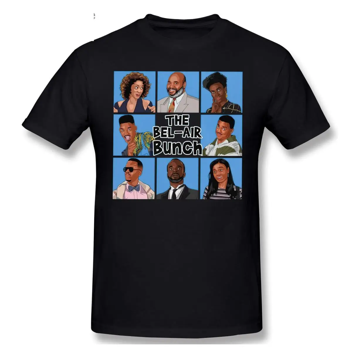 

The Fresh Prince Of Bel-Air Tshirt Man Cotton 90s Comedy TV Tee Shirt Short-Sleeve Novelty Graphic T-shirt Clothes
