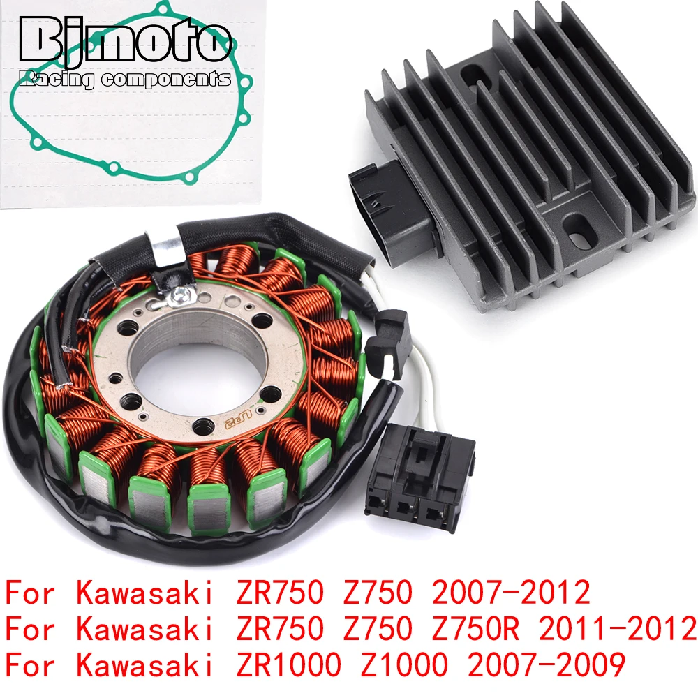 ZR 750 2012 Engine Stator Coil + Voltage Regulator rectifier with Gasket for Kawasaki ZR1000 Z1000 ZR750 Z750 Z750R 2007-2011