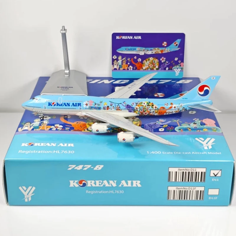 YY Wings Diecast 1:400 Scale Korean Air 747-8 HL7630 Aircraft