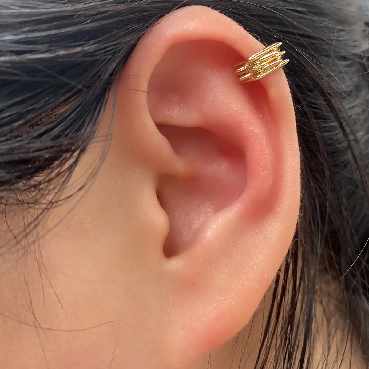Ear Clip Earrings Clip Earrings Ear Clip Vintage Leaves Ear Cuff Hollow Geometry Non-Piercing Ear Clips Fake Cartilage Clip Earring For Women Men Jewelry Gift