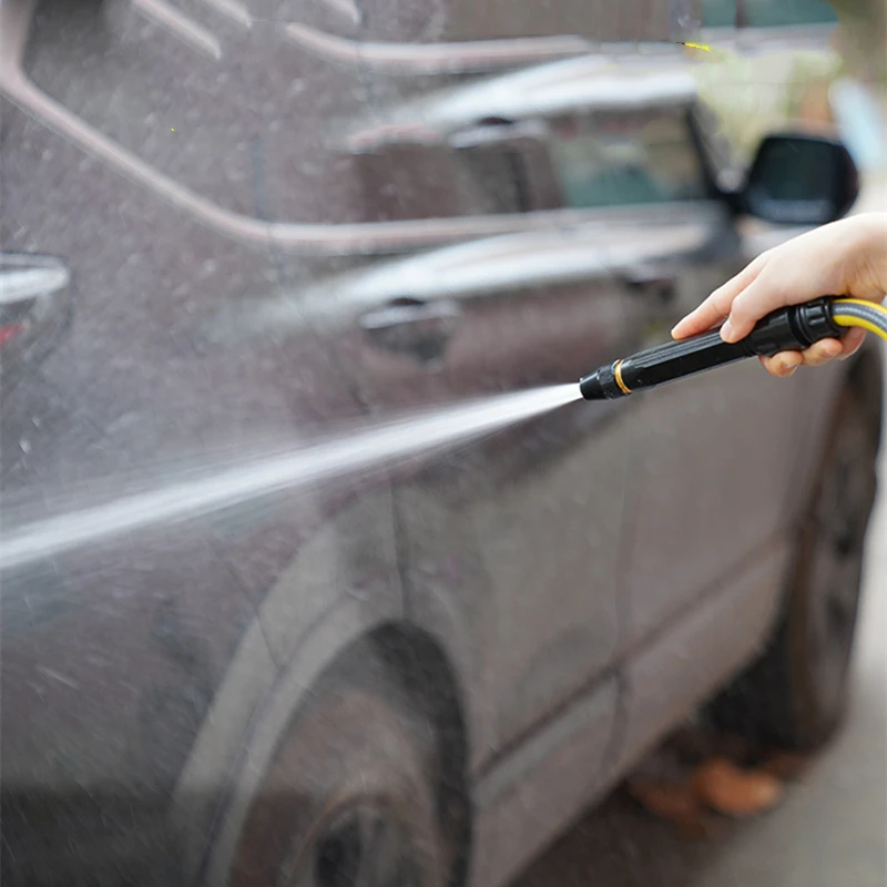 Vysokotlaký voda pistole domácnost auto mýt voda černá auto mýt tryska diamant voda zalévání dýmka auto mýt pistole