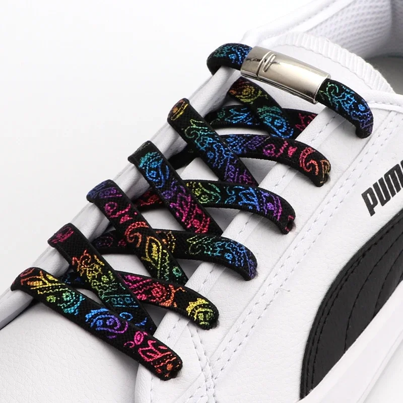 Keine Schnürsenkel mit Magnetverschluss, elastische Schuhbänder für Sneaker, für Männer und Frauen, Freizeitschuhe, flache Gummibänder.