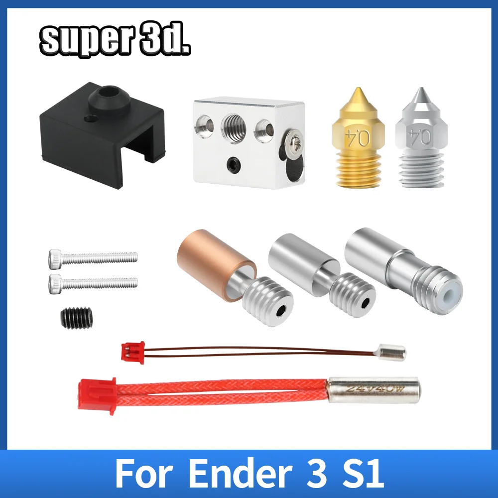 

For Ender-3 S1 Pro CR10 3D Printer Accessories Thermistor NTC100 Heating Tube 40W Bimetal Heatbreak 300℃ Parts for Ender 3 S1