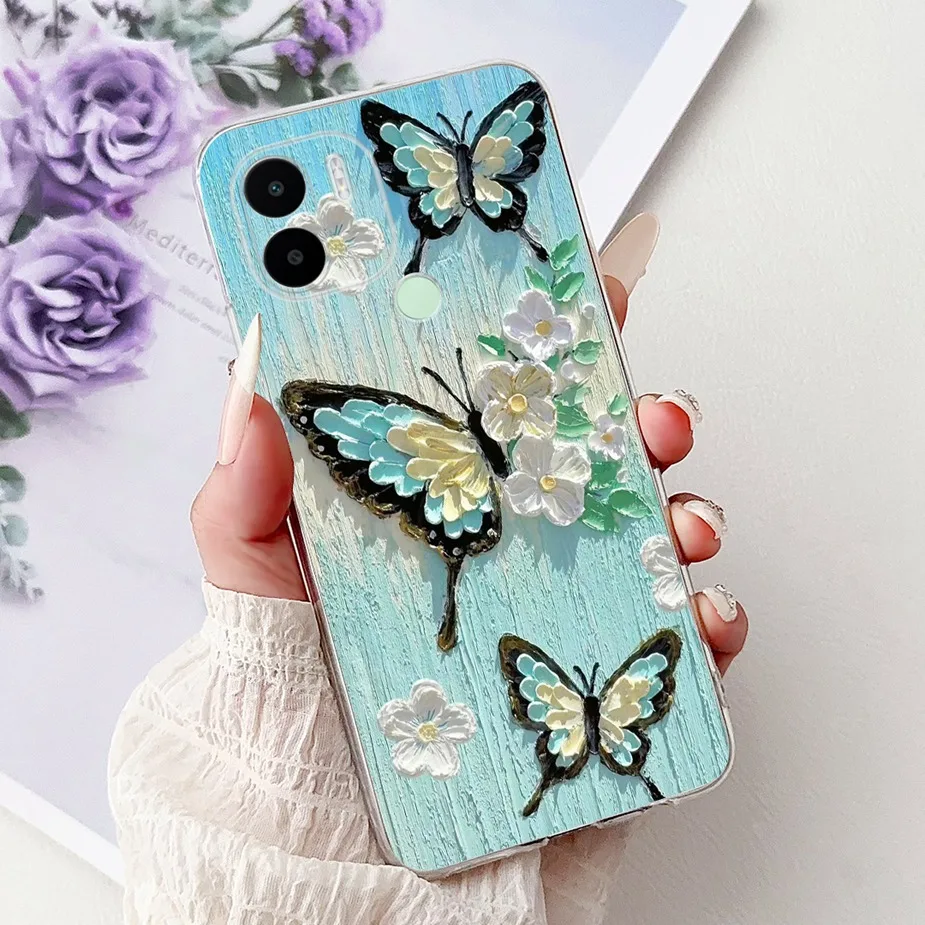 Cute Cat Painted Soft Slim Phone Case Cover - Bumper Protection