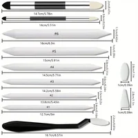 30pcs Sketching & Drawing Tool Kit - Includes Blending Stumps, Tortillions, Art Wipes, Scrapers & Dual-Tip Sponge Pens 2
