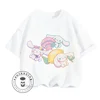 Cute Cinnamoroll Character Printed T-Shirts in Hip-Hop Street Style O-Neck Kawaii Tops for Fashionable Boys Girls This Summer 2