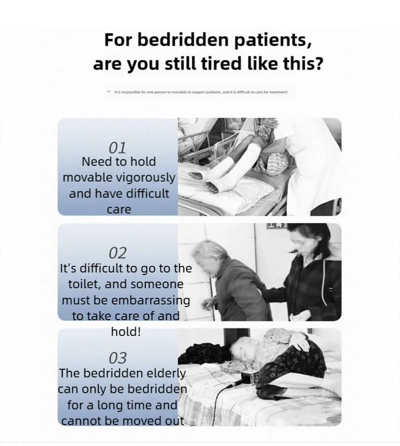 Elderly Patient Bed-Ridden Adjustable Nursing Transport Moving Hydraulic Transfer Lifter Lifting Commode Chair with Toliet 5