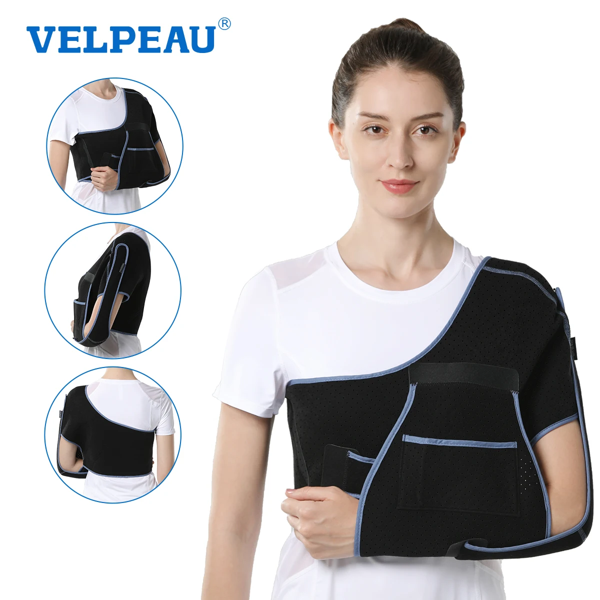 VELPEAU Shoulder Support Brace for Rotator Cuff Break and Shoulder  Arthritis Arm Sling Immobilizer Breathable for Sleeping - AliExpress