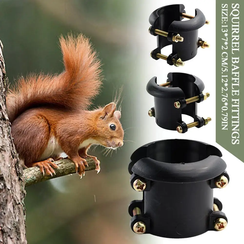 

New Squirrel Baffle Wrap Around Squirrel Proof Baffles Plastic Guard Hook Flapper Durable With Bird Hanging Squirrel Feeder W6Y8