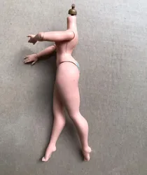 Large Fashion Doll in White, Black, and Brown Skin Tones - 1/6 Scale Collectible Toy with Interchangeable Hands (White body)
