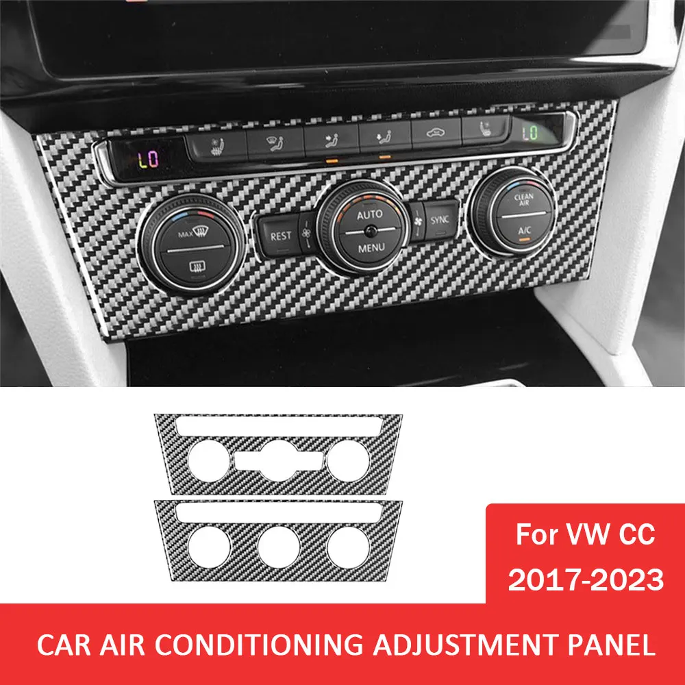 

Carbon Fiber Car Central Control Air Conditioning Adjustment Panel Trim Sticker for Volkswagen VW CC 2017-2023 Auto Accessories