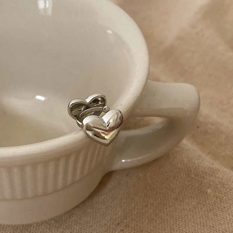 Clip Earrings Vintage Heart For Women Silver Color No Piercing Fake Earring Lots Fashion Jewelry