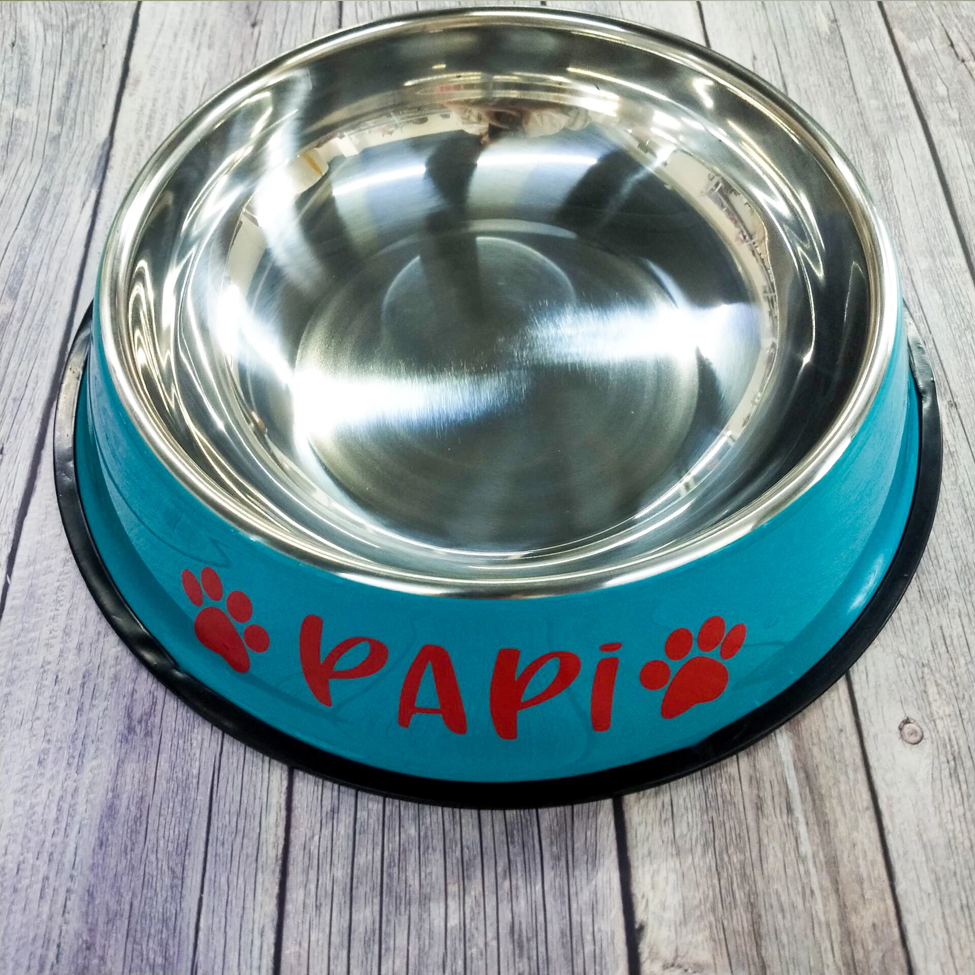 Personalized Stainless Steel Dog Bowl Custom Name Pet Food