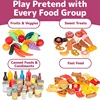 120pcs Assorted Toys Deluxe Pretend Food Value Play Kitchen Fruit Vegetable Food Jar Dessert Tableware Bottle Plastic Play Toys 4