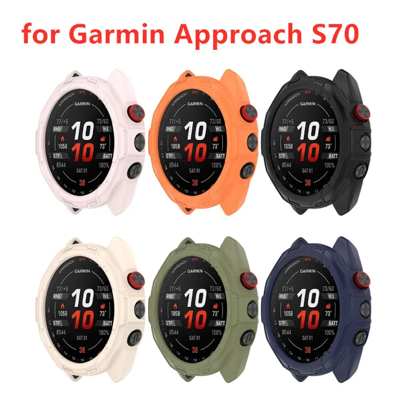 

Screen Protector Case Cover For Garmin Approach S70 42mm / 47mm Smart Watch Protective Cover Bumper Shell Protection Frame