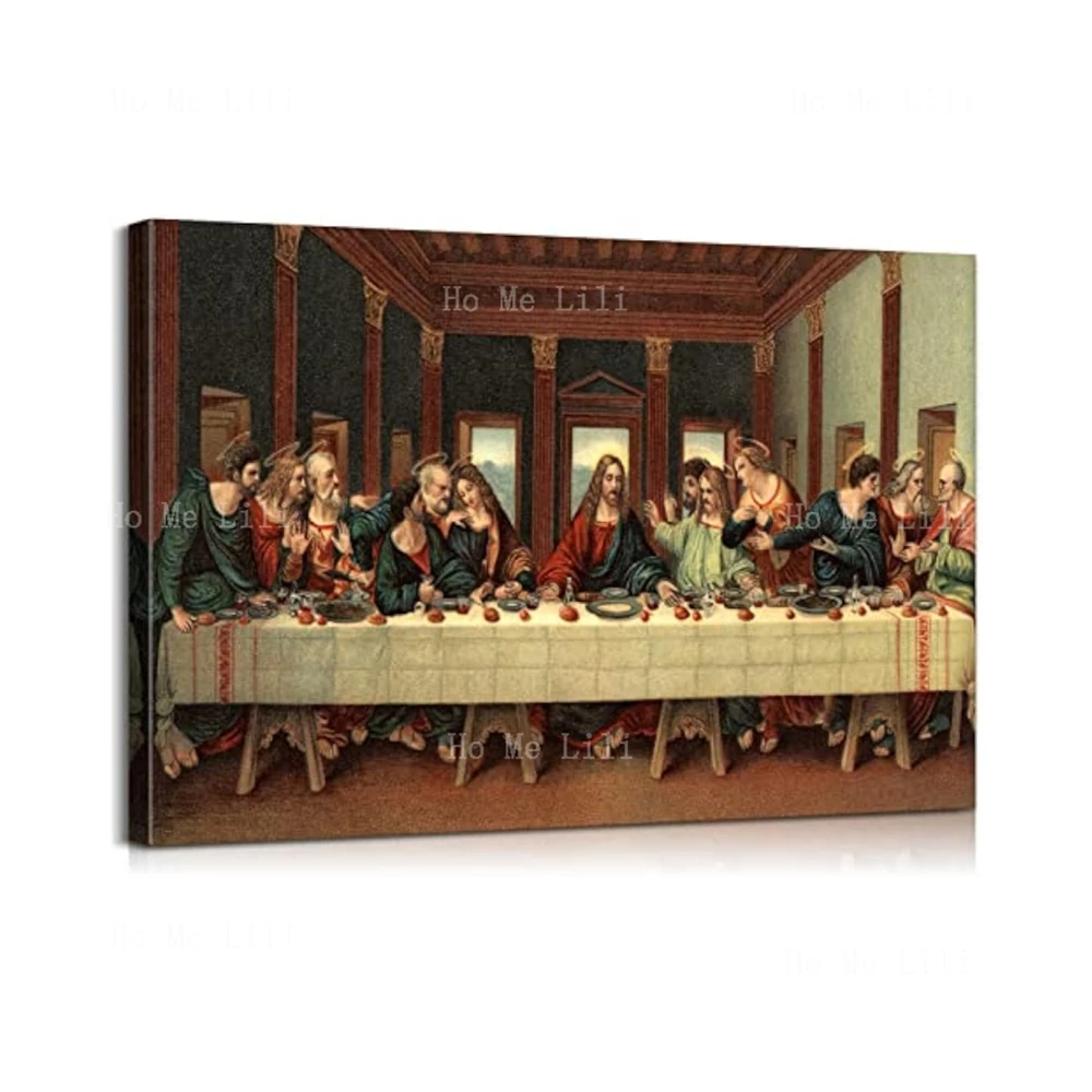 Gesù Pittura Murale Da Vinci Ultima Cena Poster Pittura Christian Wall Art Home Restaurant Decoration