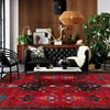 2024 New Afghan Geometric Exotic Ethnic Style Dark Red Big Red Black Living Room Bedroom Carpet Bedside Floor Mat 160*230cm 2