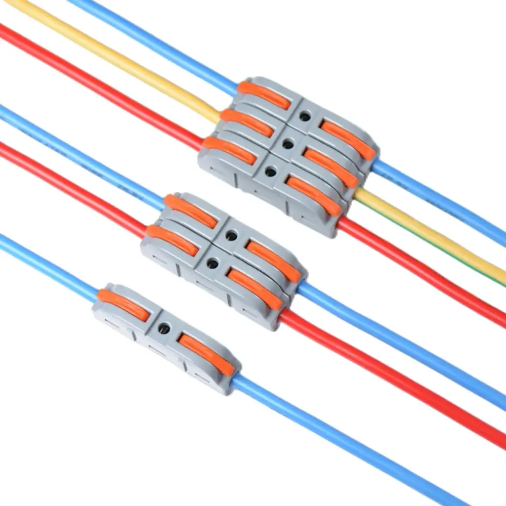 Wire Connectors Terminal Connector Electrical Connectors Plug Wire Splitter Soldering Terminal 34/50pcs Lever Wire Connector for Quick Connection 28-12 AWG 1-to-1 In-line Wire Connector Compact Splice Insulated Terminal