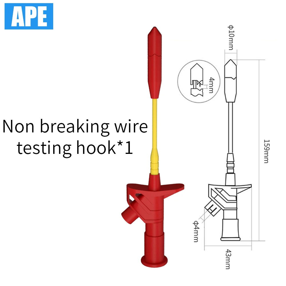 15pcs Electrical Multimeter Test Kit with LED test light with Test Probes Alligator Clips Male to male test cables
