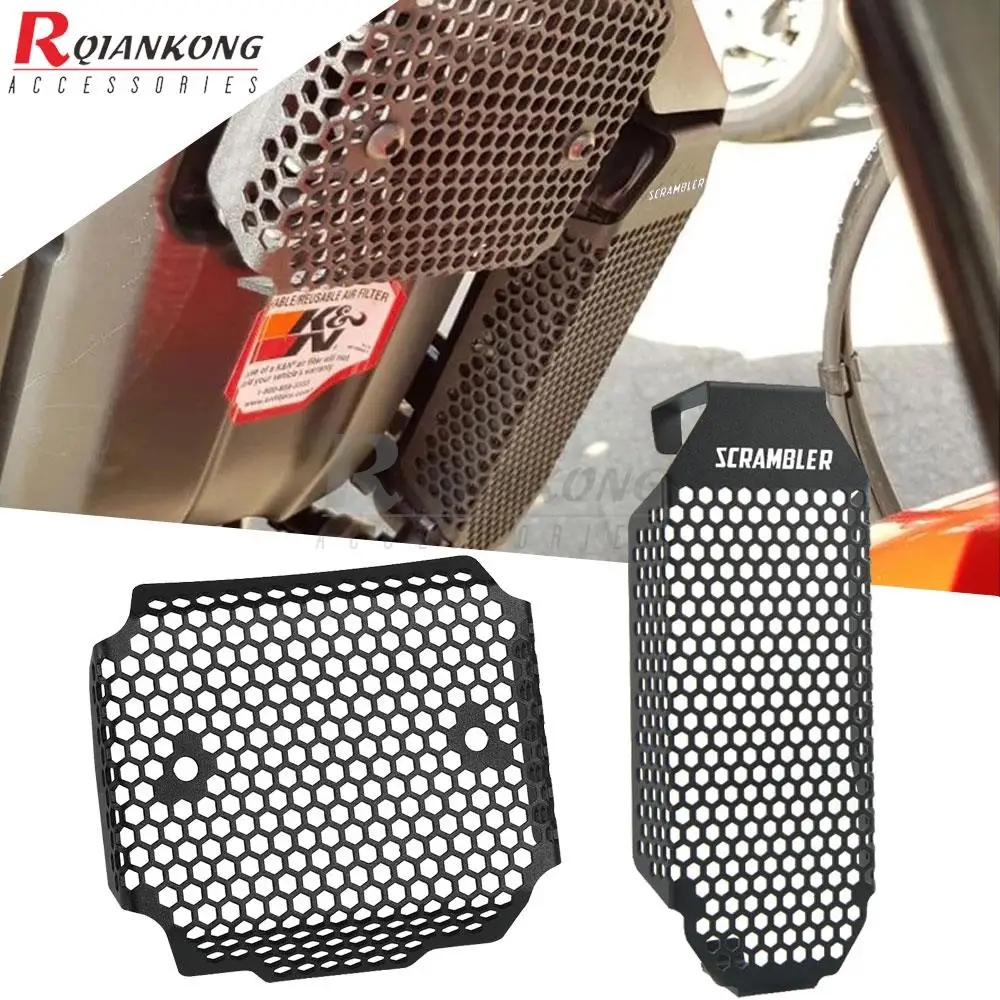 Per Ducati Scrambler Full Throttle/Sixty2/Street Classic/Mach 2.0/Italia Copertura Del Radiatore Dell'Olio Della Griglia Di Protezione Del Raddrizzato
