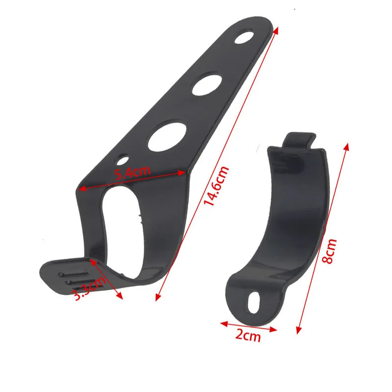 Universal Motorcycle Headlight Mounting Bracket - Adjustable 35-43mm Fork Clamps For Chopper & Cafe Racer