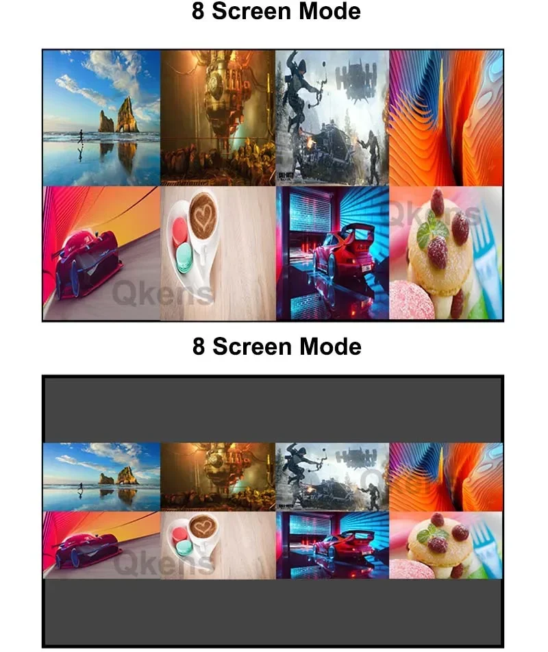 4K 16X1 HDMI 멀티뷰어 1080P 4X1 6x1 8x1 멀티 모드 스크린 분배기 16 in 1 아웃 무결점 전환 멀티뷰어 비디오 디바이더
