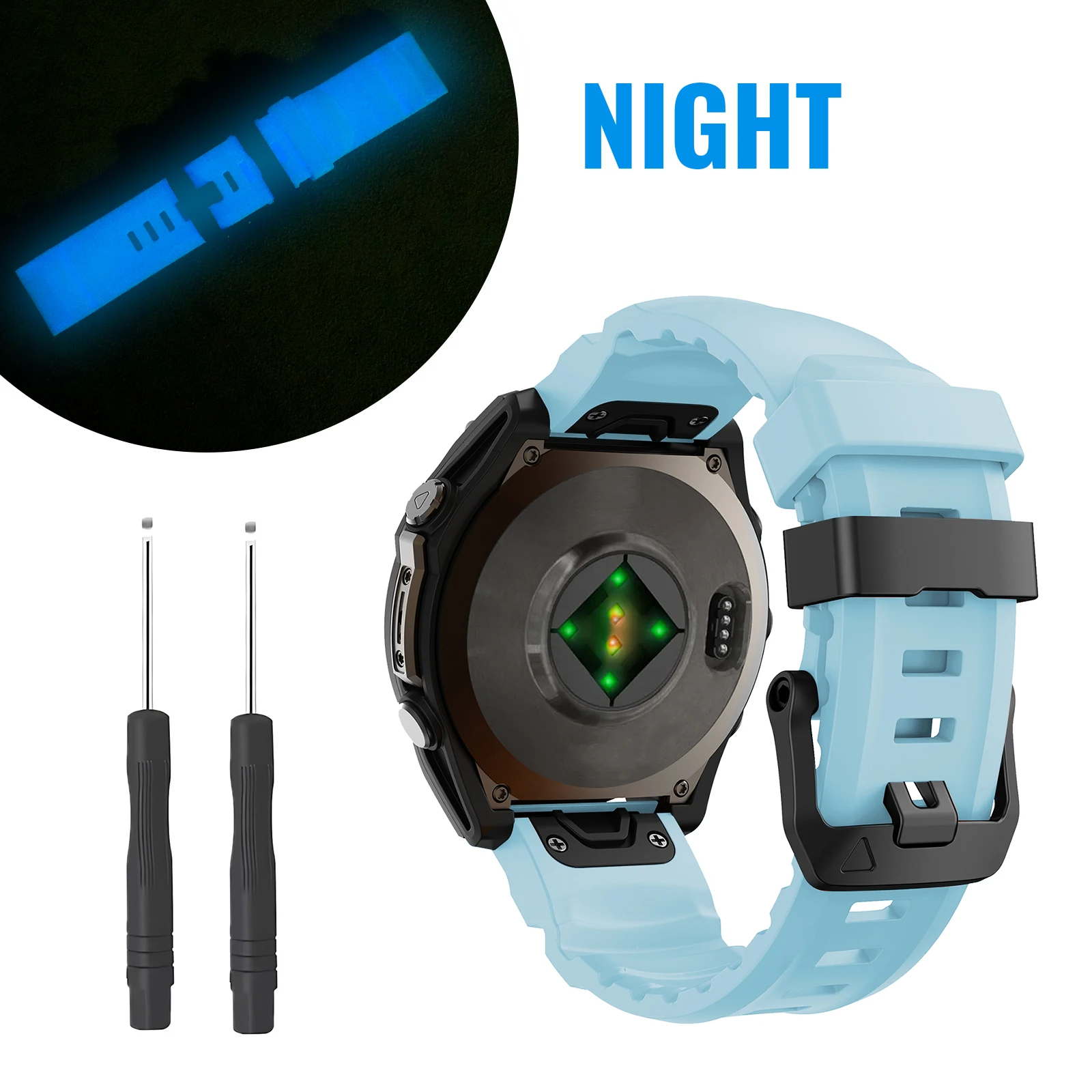 Luminous Silicone Watch Band - Premium Fit & Comfort