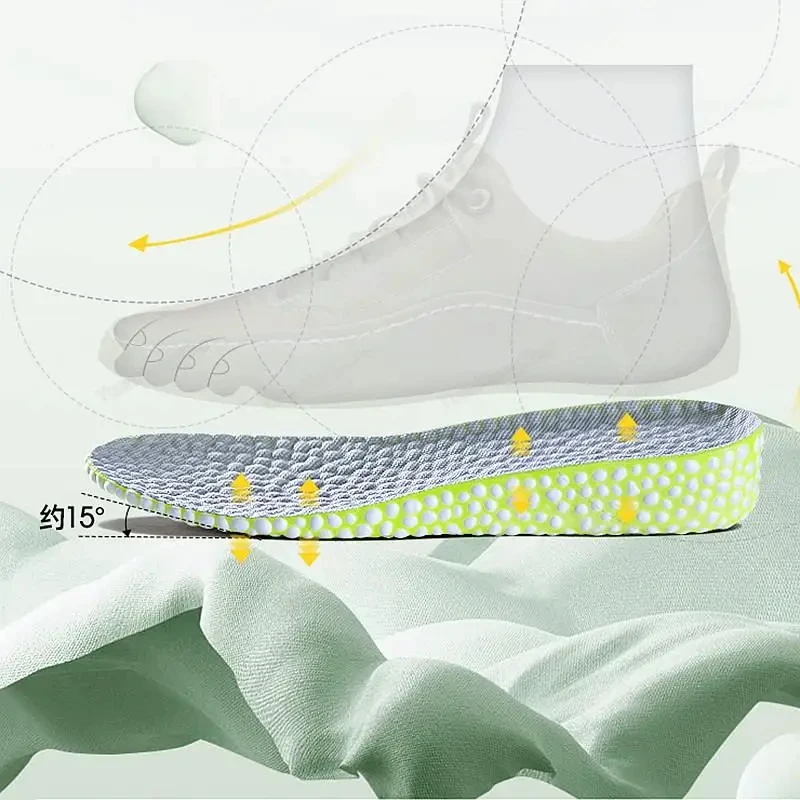 Boost Height Increase Shoes Insoles Men Women Soft Comfort Running Sports Insole for Feet 1.5/2.5/3.5cm Growing Shoe Pads 1Pair height increase insoles