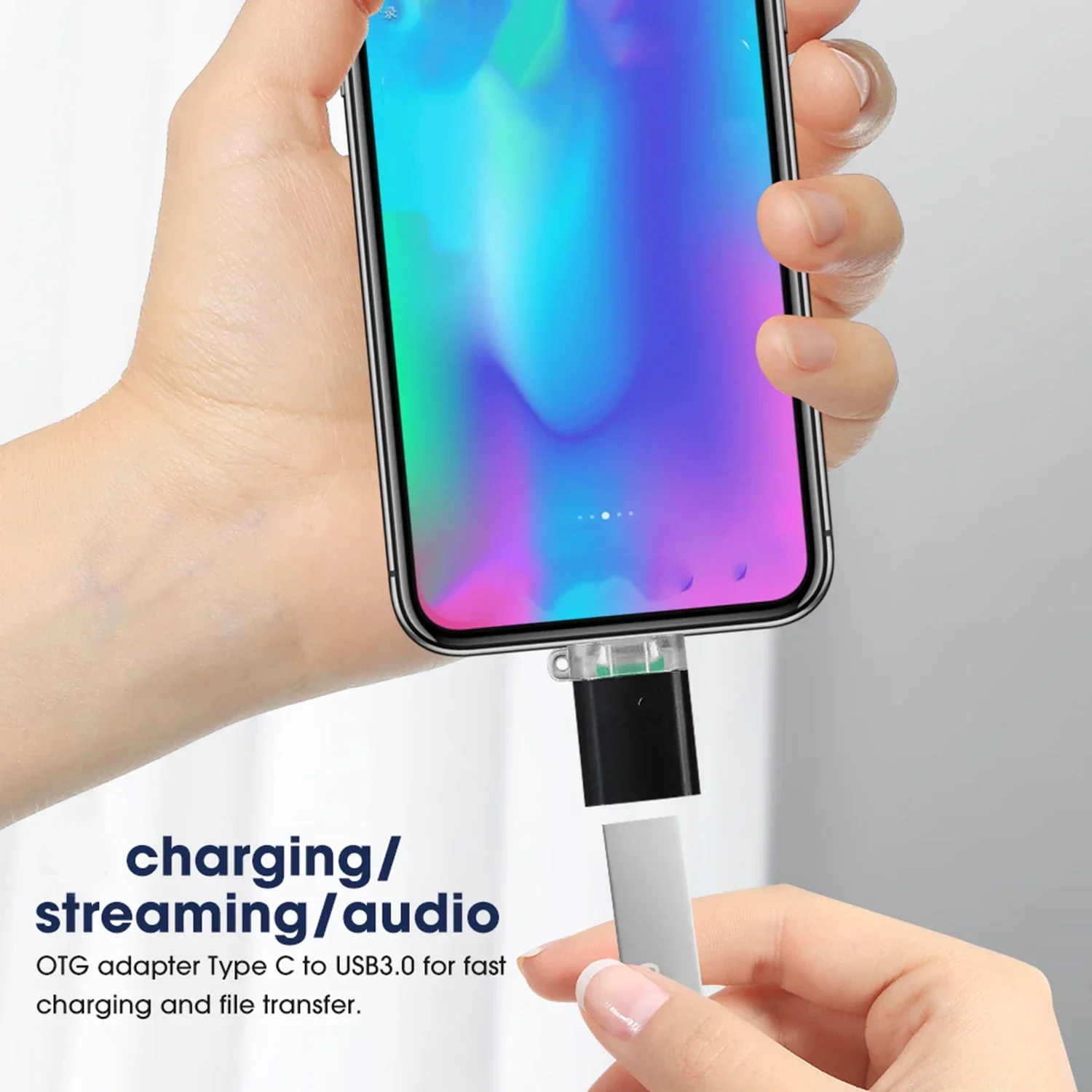 Typec Male To USB-A 3.0 OTG Data Transfer Adapter Led for Samsung Tablet Phone Connector for Xiaomi Redmi Huawei USB-C Converter