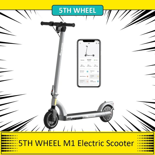 5TH WHEEL M1 Electric Scooter 36V 6Ah Battery 250W Powerful Motor 8in Inner  Honeycomb Tire 25km/h Max Speed E-Scooter - AliExpress