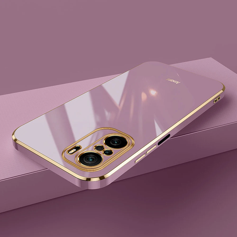 Luxury Square Plating Shockproof Silicone Back Cover