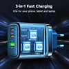 chargeur USB type-c 65W rapide, QC 3.0 PD 3.0, pour ordinateur portable