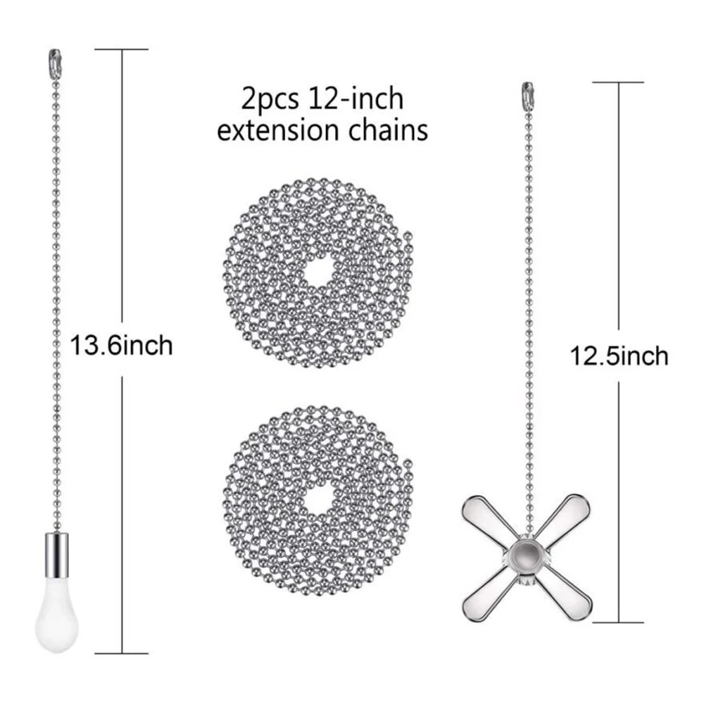 

Premium Quality Ceiling Fan Pull Chain Extension Round Beaded Design Comfortable in Touch Ideal for High Ceiling Light Fixtures