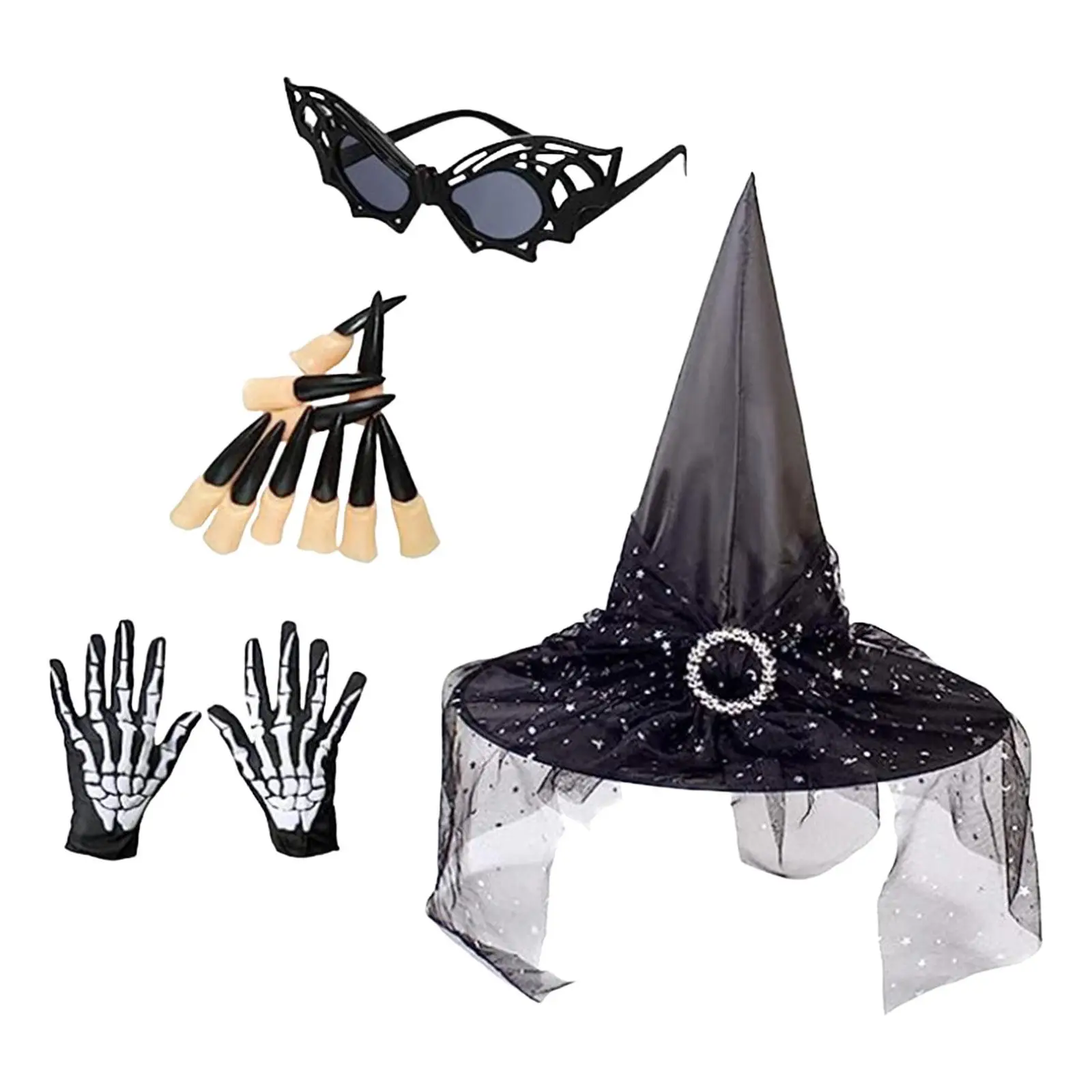 

Halloween Witch Hat for Women Modern Wizard Hat for Party Carnival Props