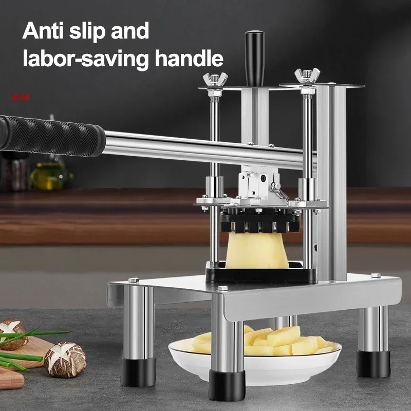 Manual Fries Machine Commercial Vegetable Fruit Meat Chopper Dicer Cutting Machine Stainless Steel Potato Cutter Vertical Dicer 3
