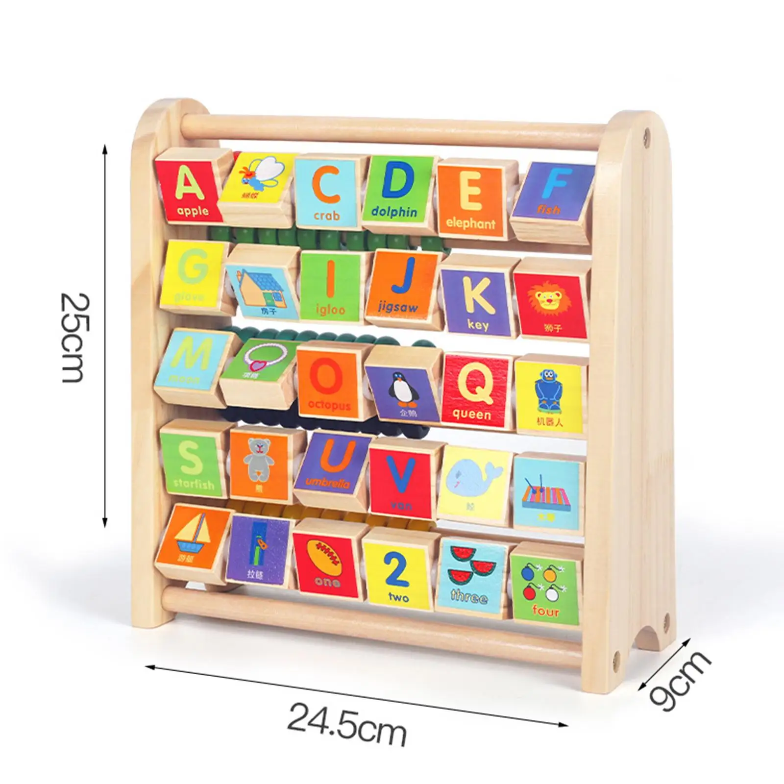 Wooden Abacus Activity Blocks Educational Learning Abacus Toy Small Educational Toy for Kindergarten Preschool Children Wooden Abacus Activity Blocks Educational Learning Abacus Toy Small Educational Toy for Kindergarten Preschool Children