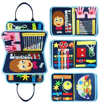 7-in-1 Montessori Busy Board for 3-6 Years Old - Sensory Learning Toy for Fine Motor Skills, Gift for Kids