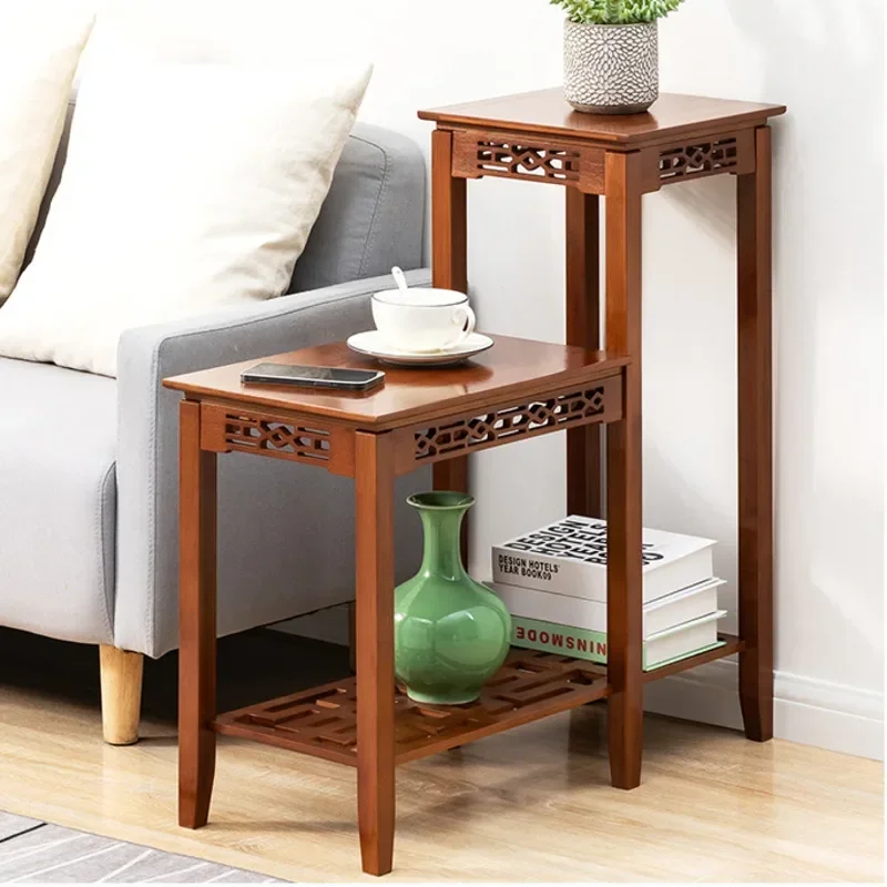Retro Chinese Coffee Table Natural Bamboo Side Table Living Room Hollow Carved Side Fashion And Beautiful Home Furniture