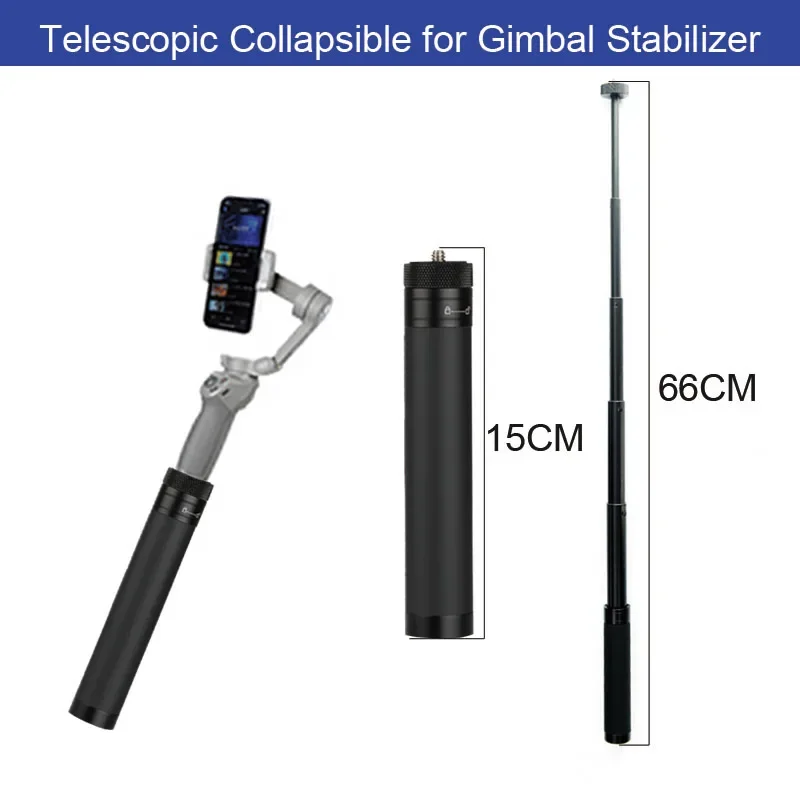 Tige Extension 66cm pour Gimbal Stabilisateur - Pliable Télescopique