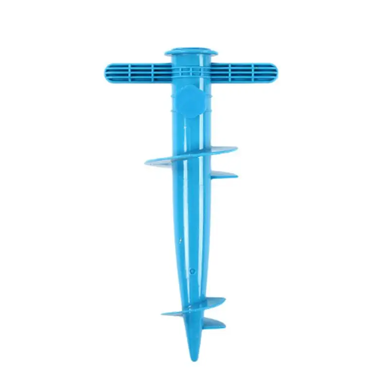 Supporto Regolabile Per Ombrellone Da Spiaggia E Giardino: Picchetto A Coclea In Plastica, Portaombrelli Stretch Per Sabbia E Terreno (Rosso/Giallo/Blu) - 4