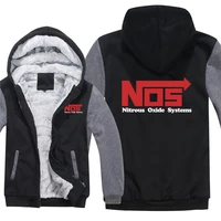 NOS Nitrous Oxide Systems Hoodies Men Coat Winter Warm Fleece NOS Nitrous Oxide Sweatshirts Jacket 1