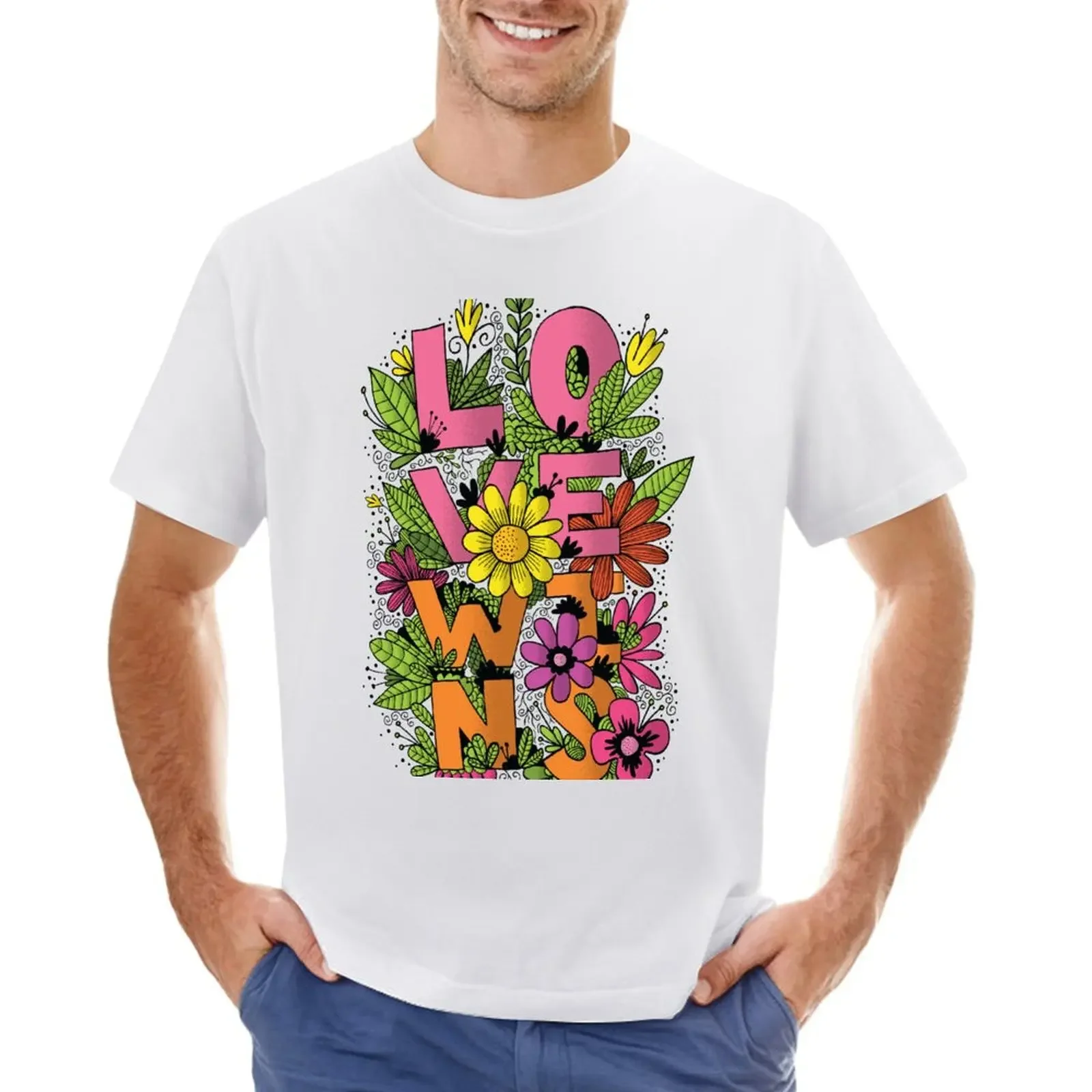 

love wins T-shirt blacks vintage T-shirt men