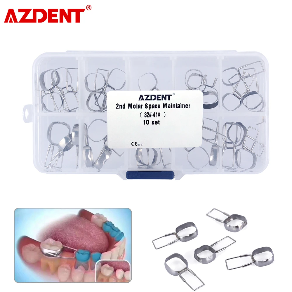 AZDENT Dental Orthodontic Braces Preformed 2nd Molar Space Maintainer