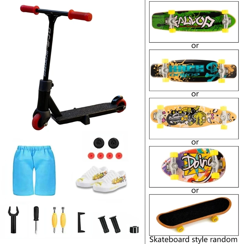 

Finger Scooter Mini Skate Park Ramp Set Finger Scooter Fingertip Bike Fingerboar