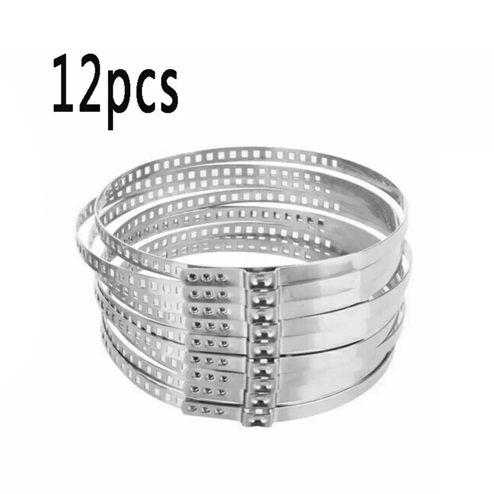 Car CV Boot Clamp 8mm Adjustable Stainless Steel Drive Shaft Axle Joint Clip 50-120mm/25-50mm 12pcs Drive Shaft CV Boot Clamps