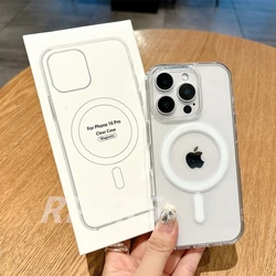 Crystal Clear MagSafe Magnetic Wireless Charging Case - Hard Protective Cover for iPhone 12-12 Pro (With Packaging)