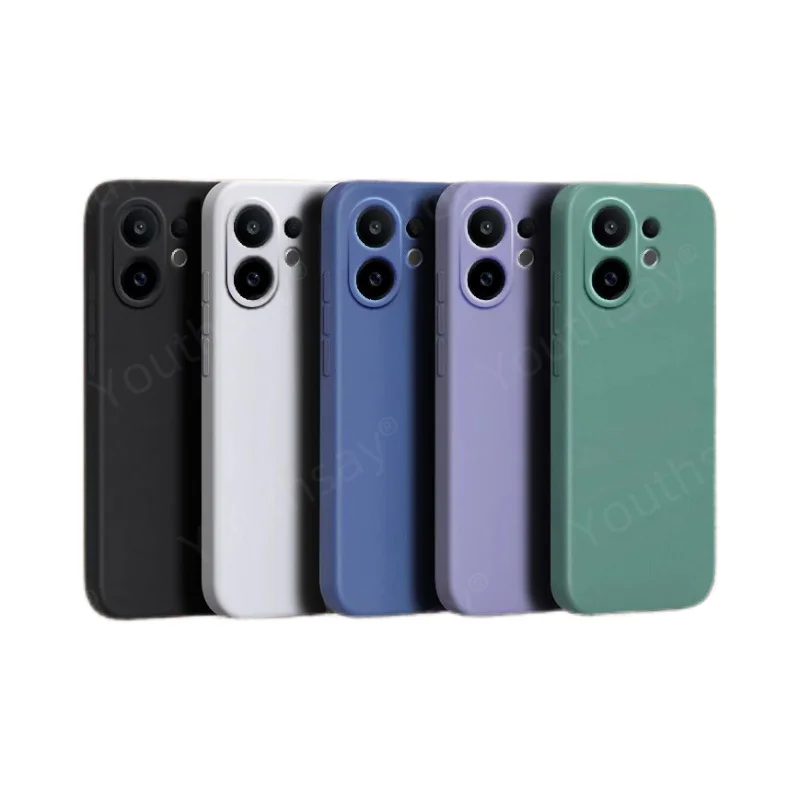 Liquid Silicone Phone Bumper Case Cover - Soft TPU Original Shell Coque for Vivo V60 in Vibrant Colors