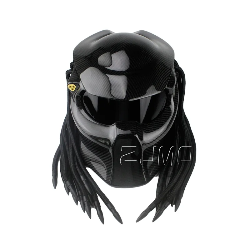 

For Predator Carbon Fiber Motorcycle Helmet Full Face Iron Soldier Man Helmet With Safety Certification